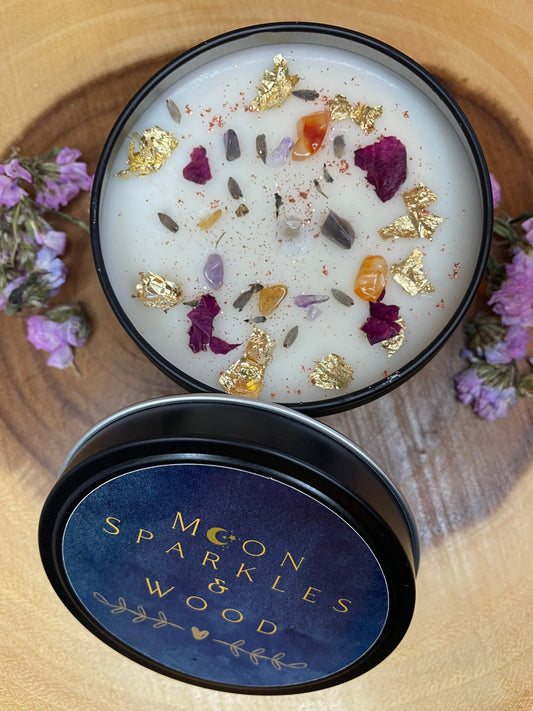 Golden Slumbers - Soy wax candle blended with Lavender & Chamomile Essential oils. 180g