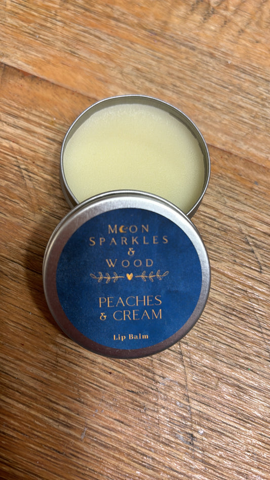 Moon Sparkles & Wood – 10ml Peaches & Cream Lip Balm