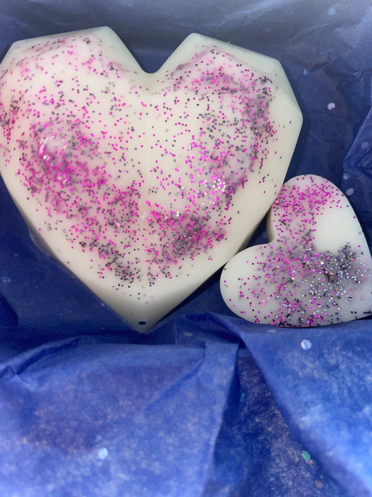 Scented Soy wax melt Hearts (3) - gift boxed