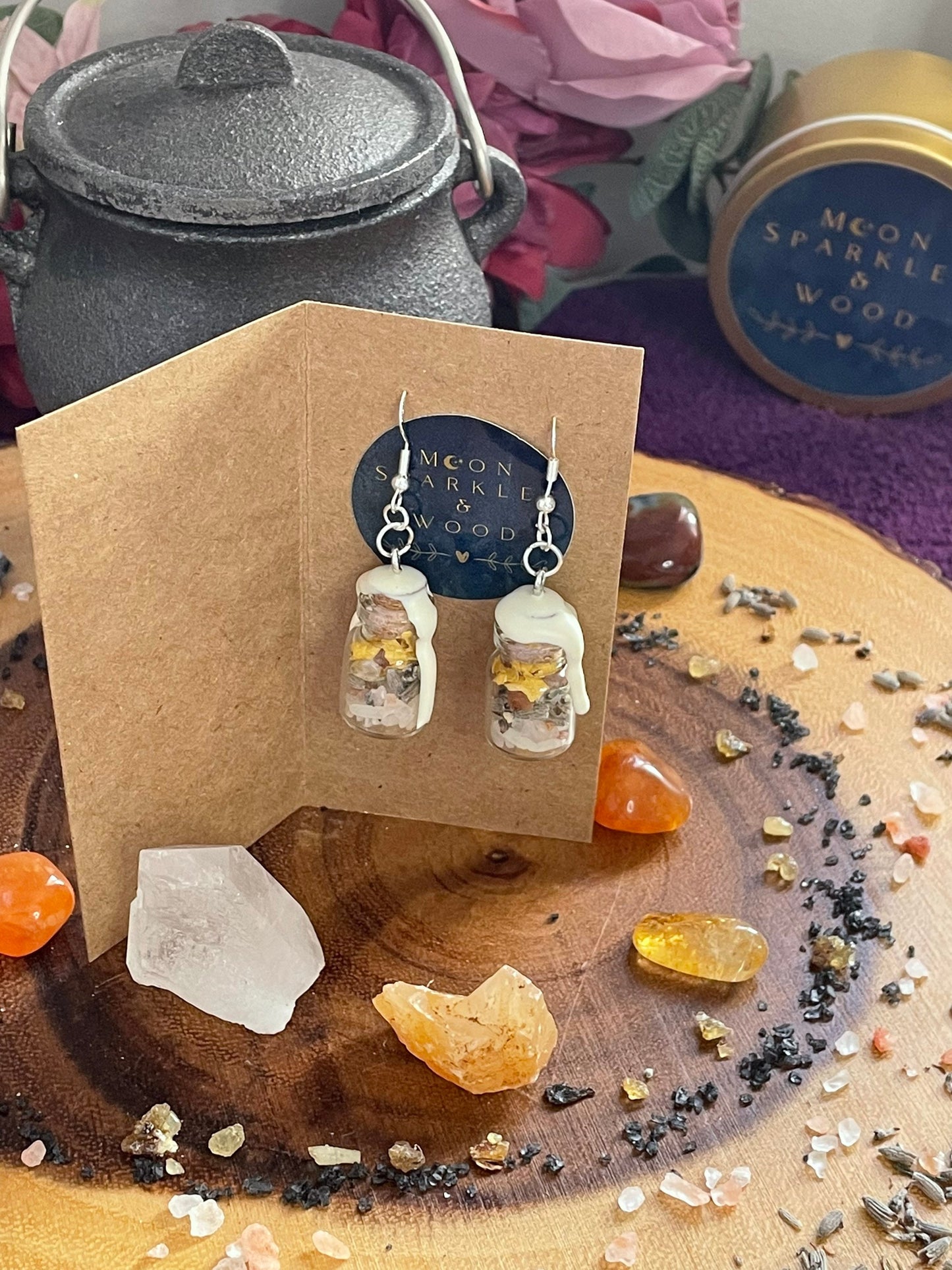 Intention jar earrings