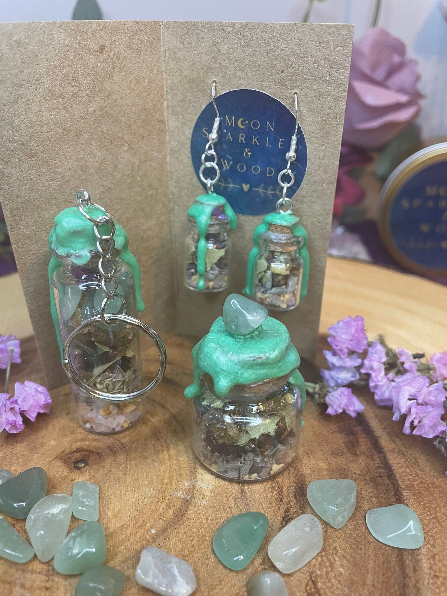 Intention jar earrings