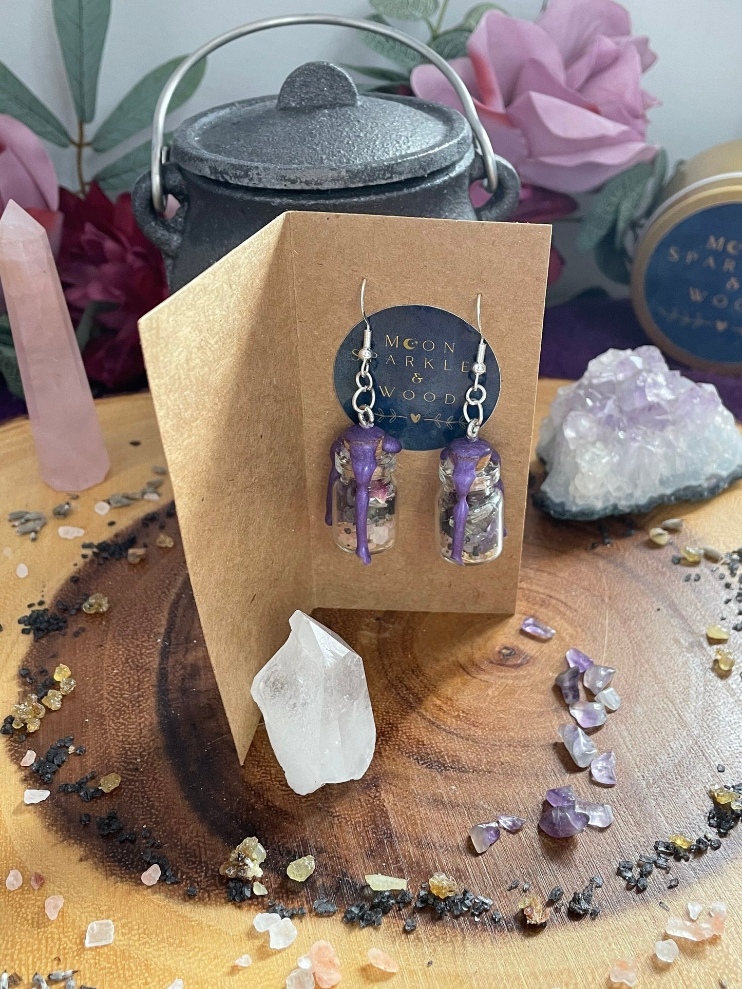 Intention jar earrings