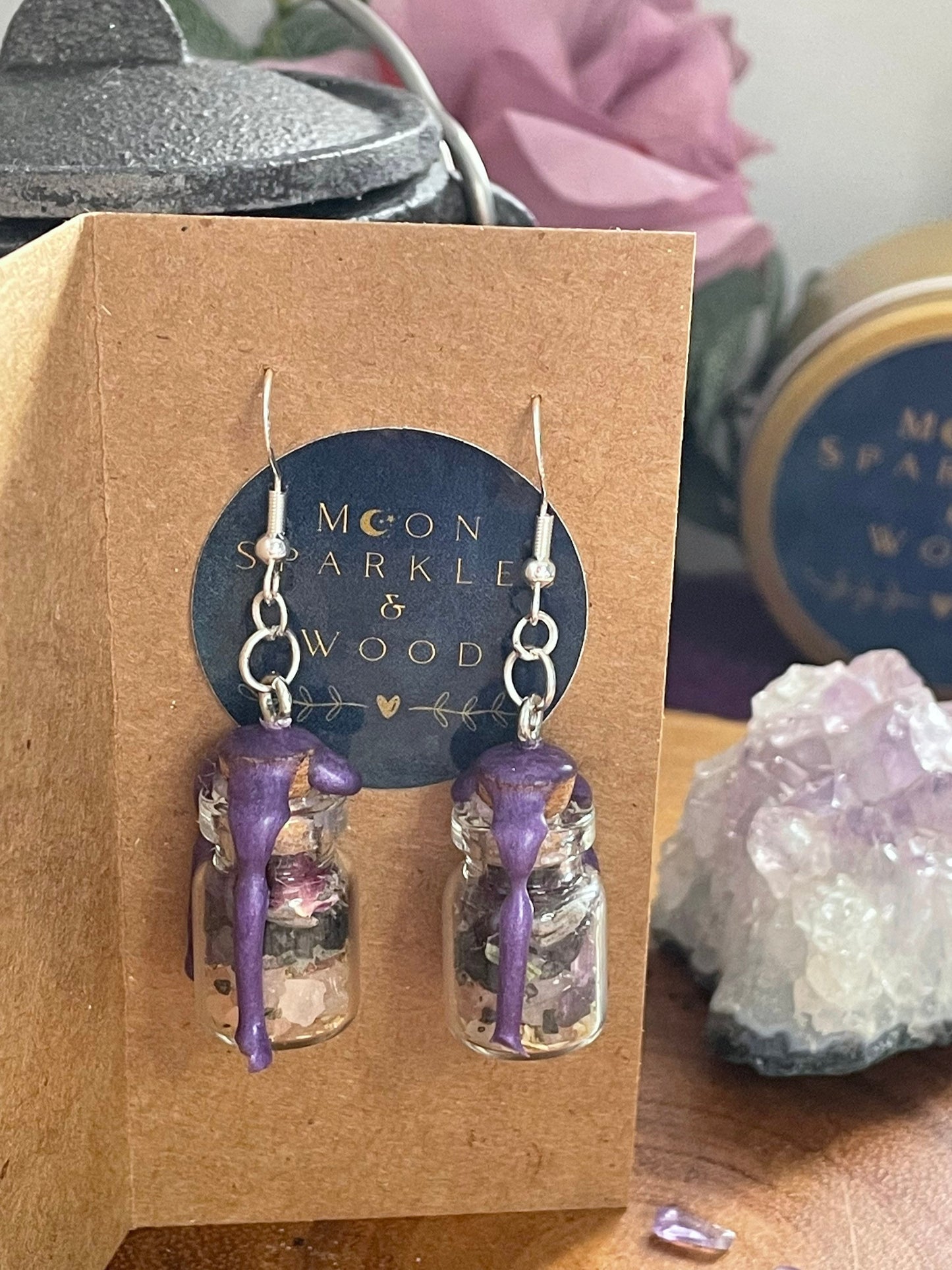 Intention jar earrings