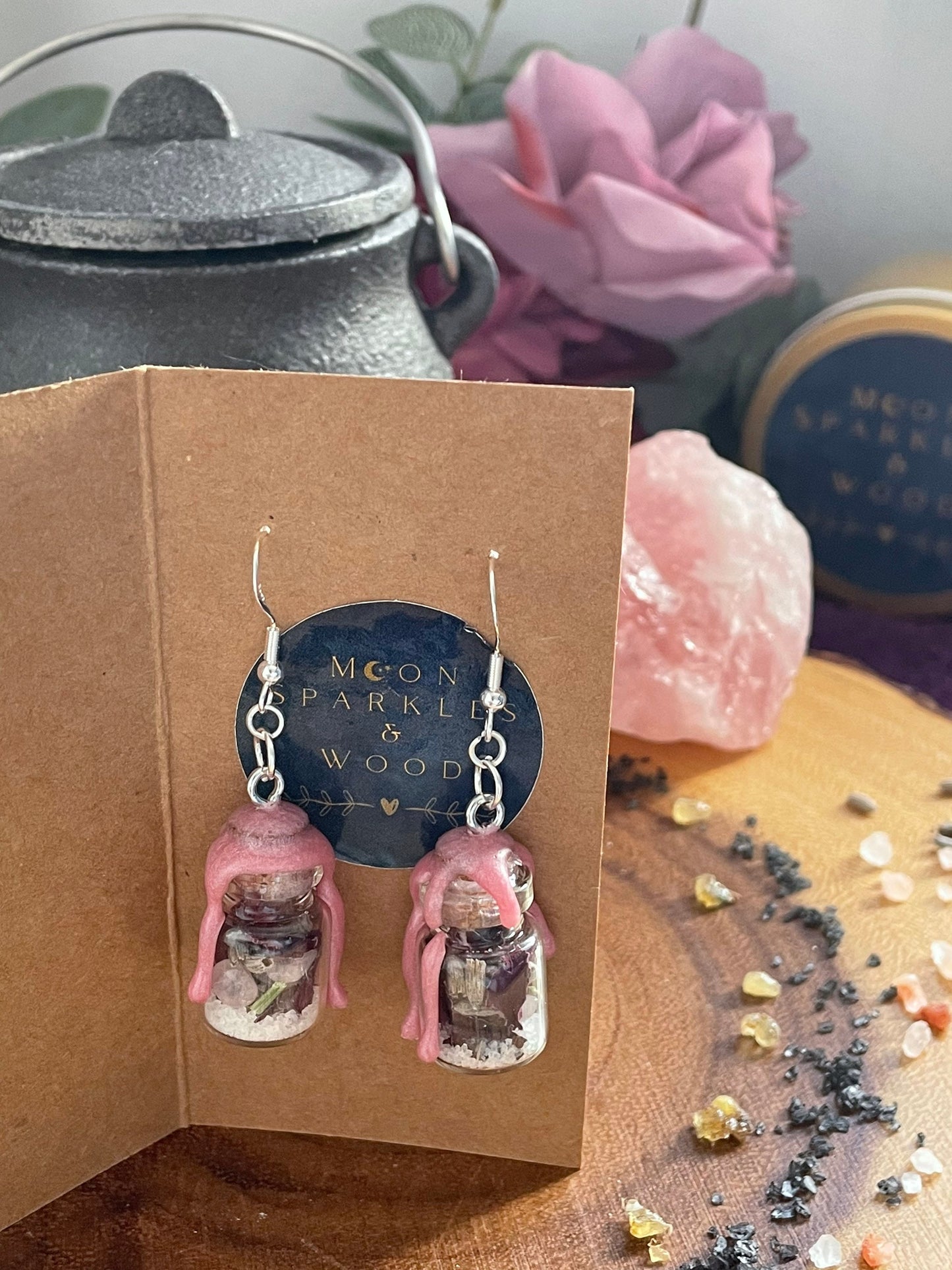 Intention jar earrings