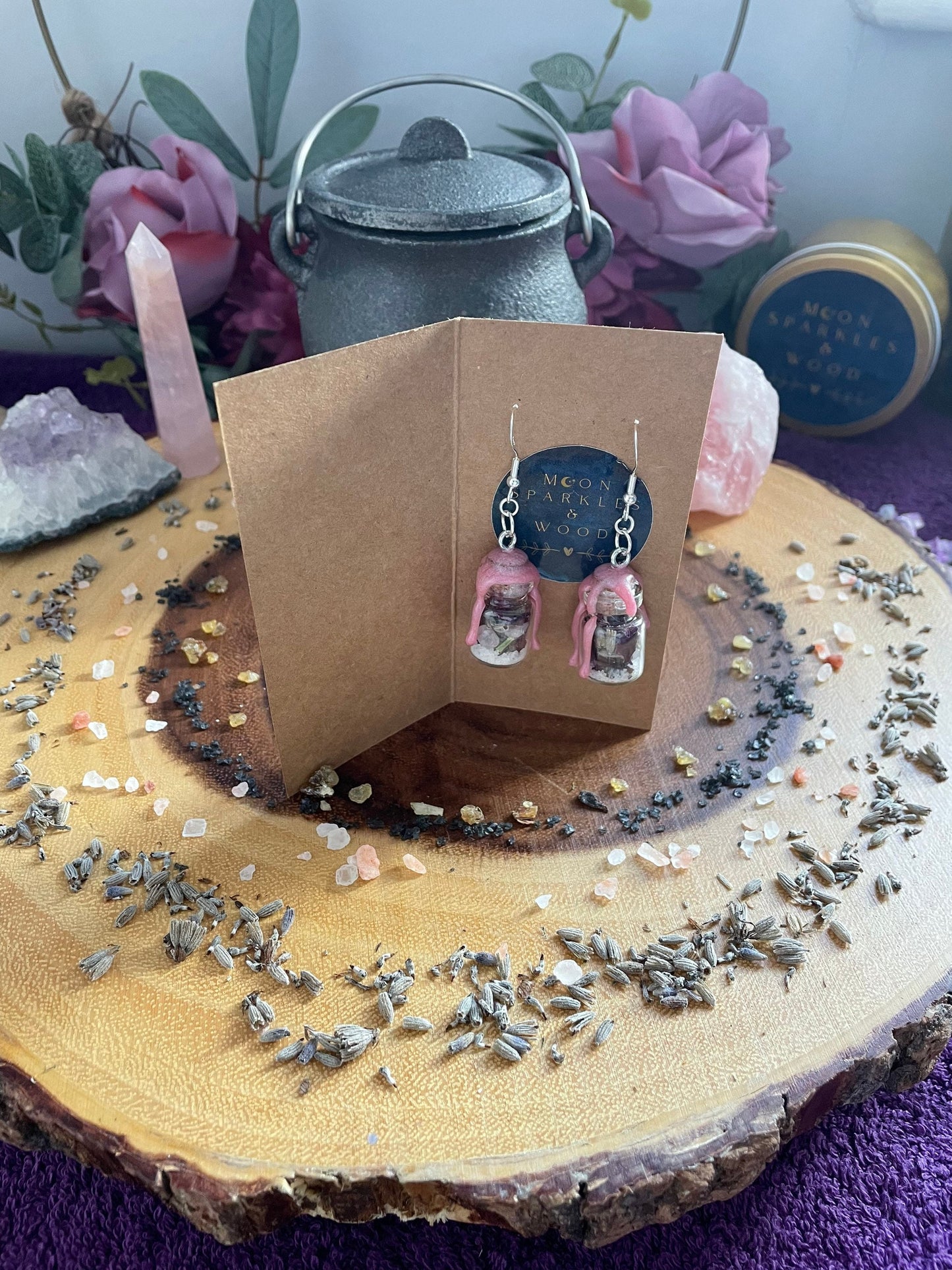 Intention jar earrings