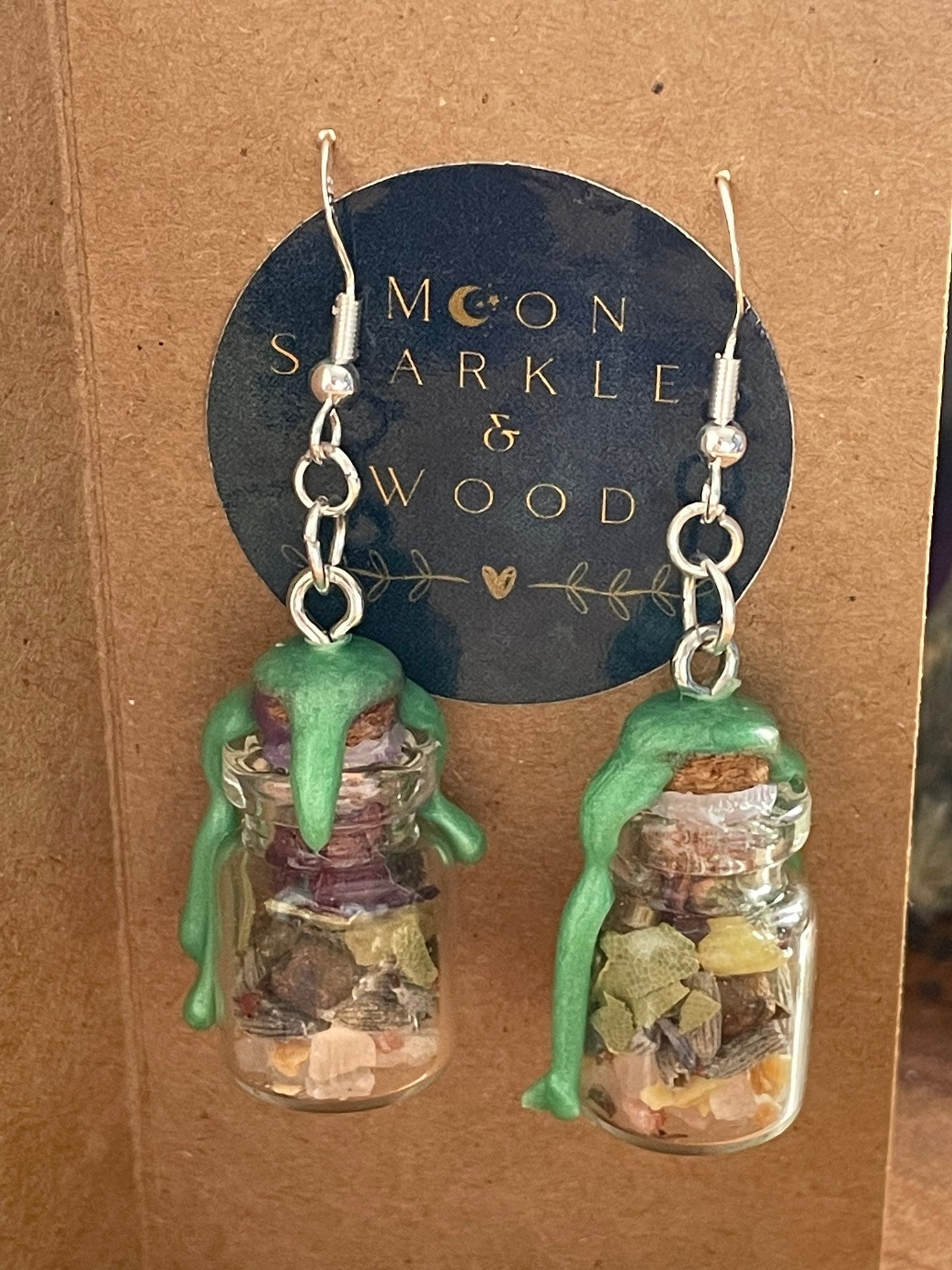 Intention jar earrings